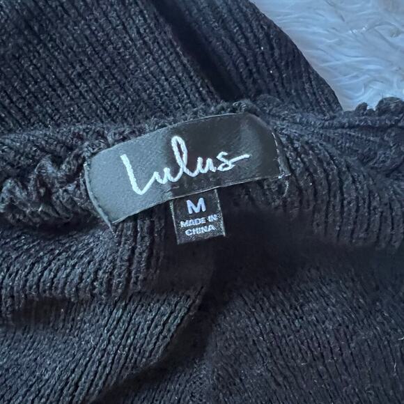 Autumn Daze Black Cowl Neck Long Sleeve Sweater Dress size M - Picture 10 of 10